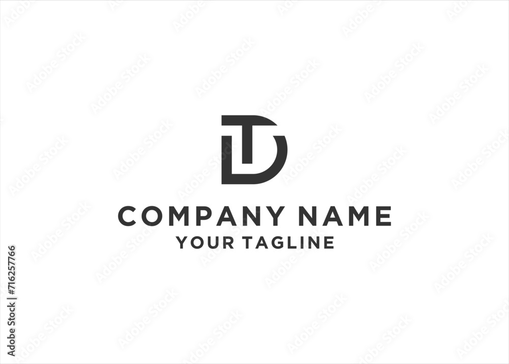 Initial Letter TD DT Logo Design Vector Illustration Initial Letter TD DT Logo Design Vector Illustration