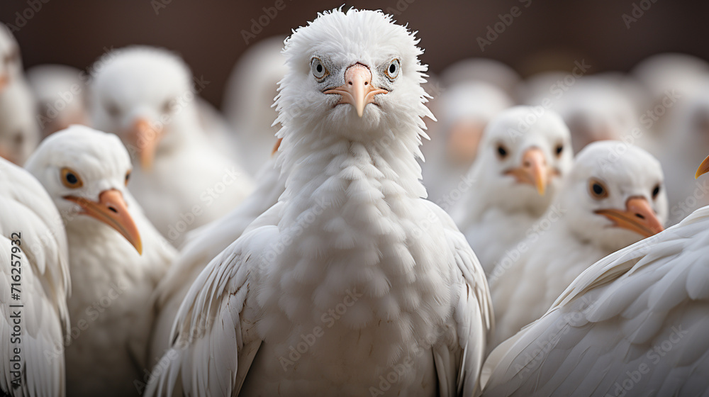 white domestic goose