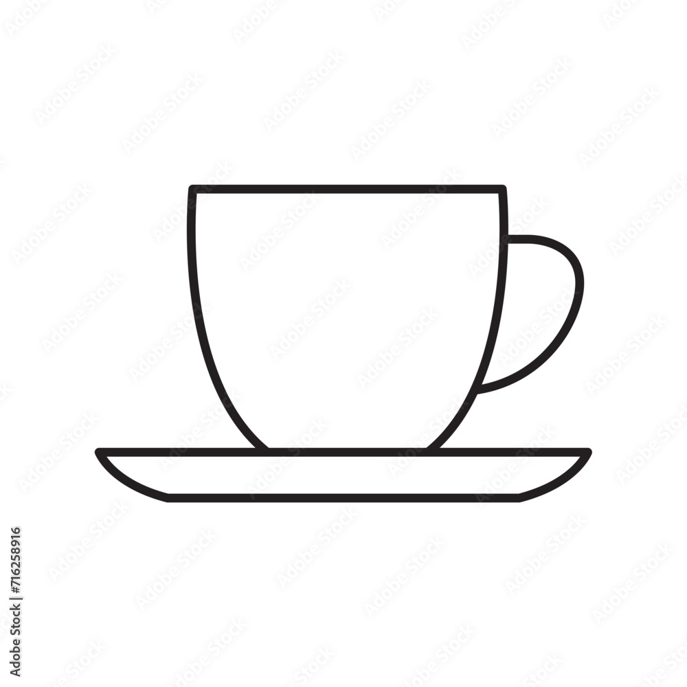 coffee cup icon. editable icon vectors on white background. Tableware, High quality design element. Editable linear style stroke. Vector icon. coffee cup icon. editable icon vectors on white background. Tableware, High quality design element. Editable linear style stroke. Vector icon.