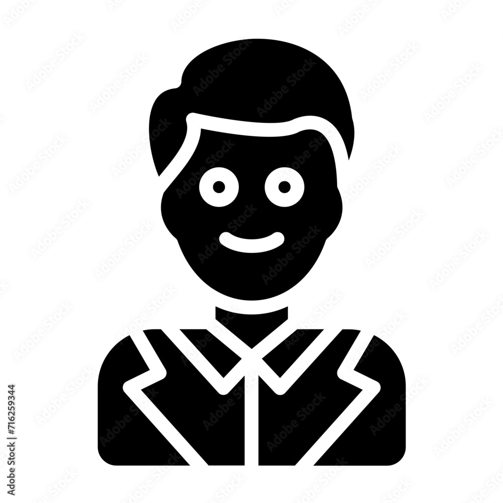 Assistant Man Icon Style