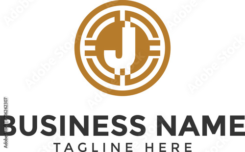 Letter J blockchain and crypto logo, blockchain logo, crypto logo, digital currency logo icon and symbol for cryptocurrency website and business, techfinance logo