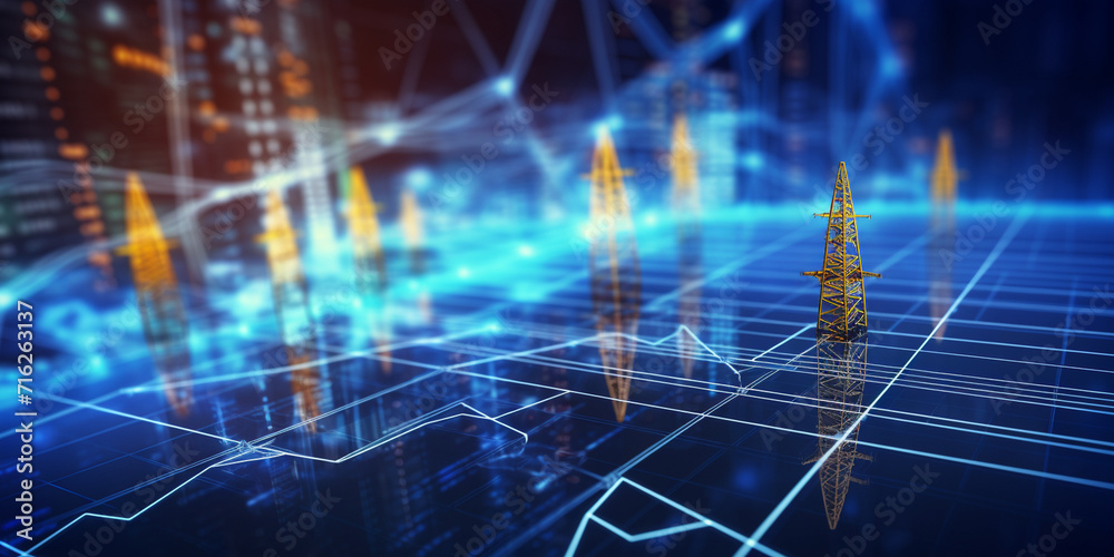Futuristic digital art technology tech map business technological ...