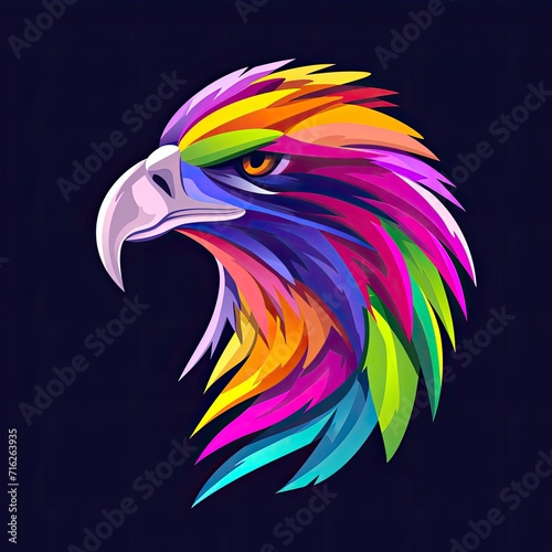 Eagle Animal Logo Illustration Colorful Art Generative AI