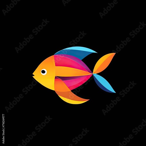 Fish Animal Logo Illustration Multicolor Art Generative AI