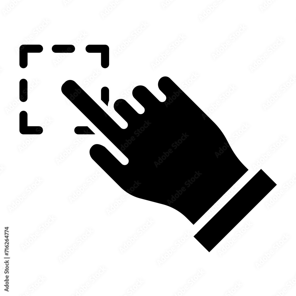 Obraz premium Cursor Tap Icon Style