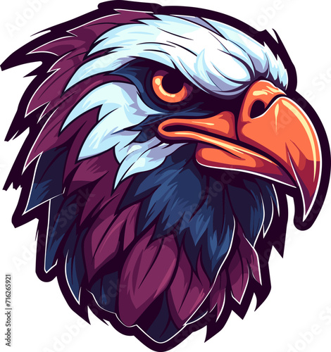 Graceful Carrion Feeder Isolated Vulture Character on White Background