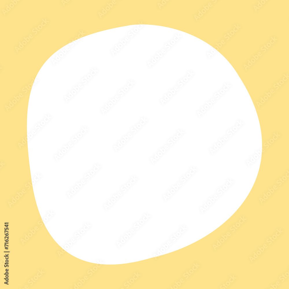 不定形な丸い黄色のフレーム
