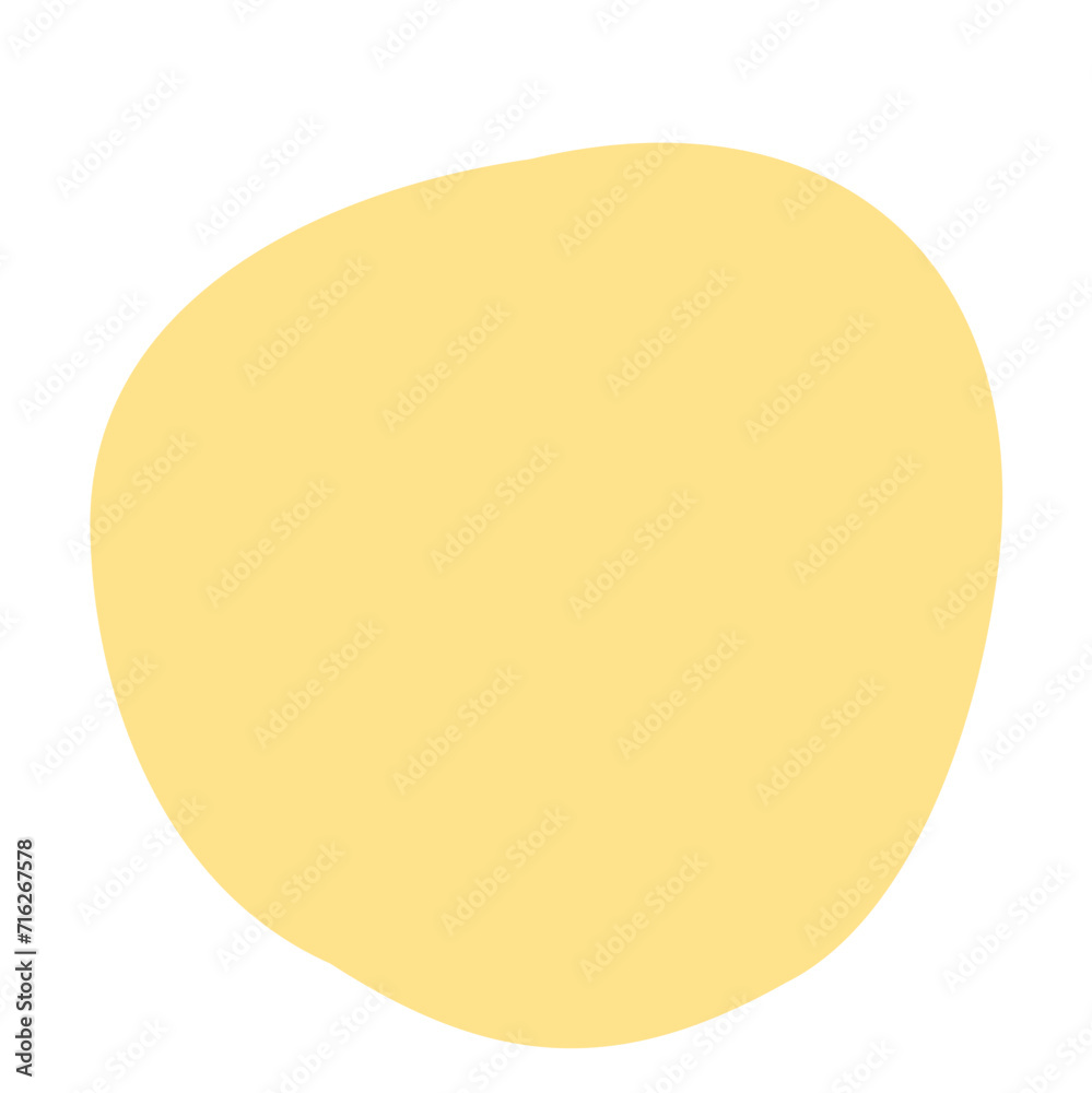 黄色の不定形な丸いフレーム