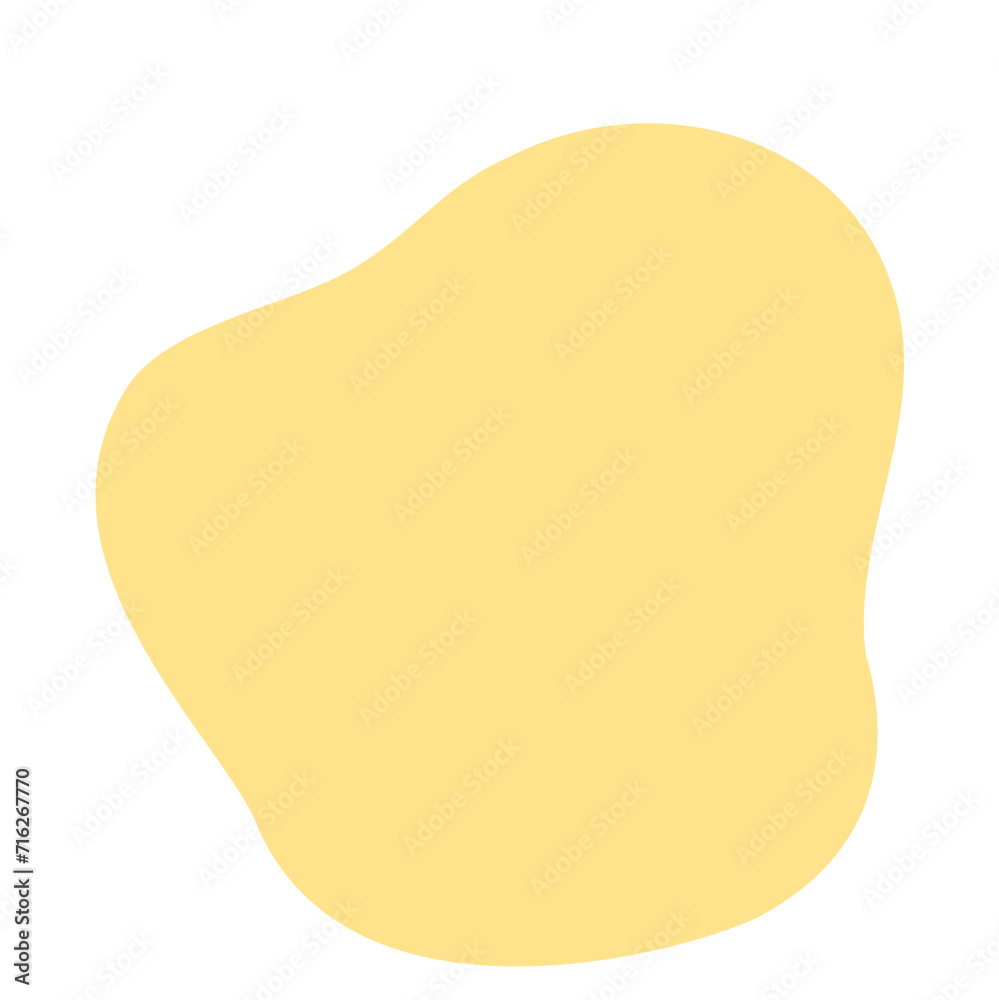 黄色の不定形な丸いフレーム