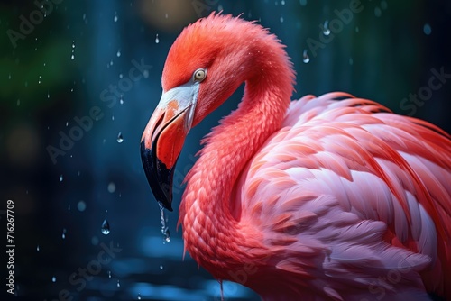Beautiful Flamingo bird Ai generated
