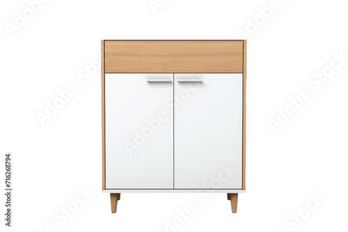 Scandinavian Design File Cabinet Isolated On Transparent Background