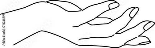 Open Hand Gesture Outline