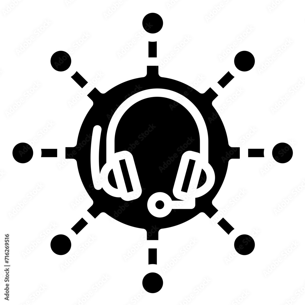 Multichannel Support Icon Style Multichannel Support Icon Style
