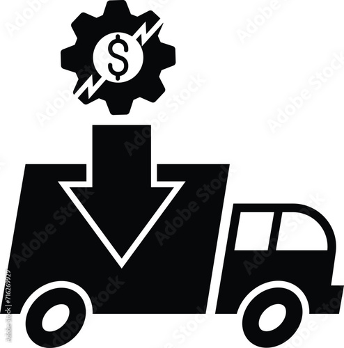 transportation losses icon vector illustration symbol