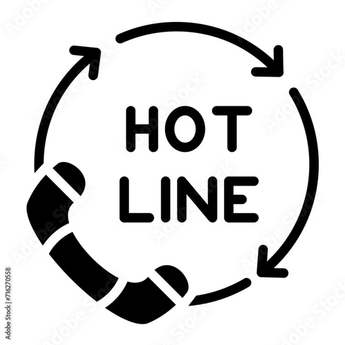Foto Hot line Icon Style