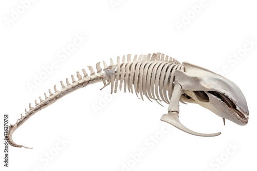 Whale Skeleton Exhibit Isolated On Transparent Background