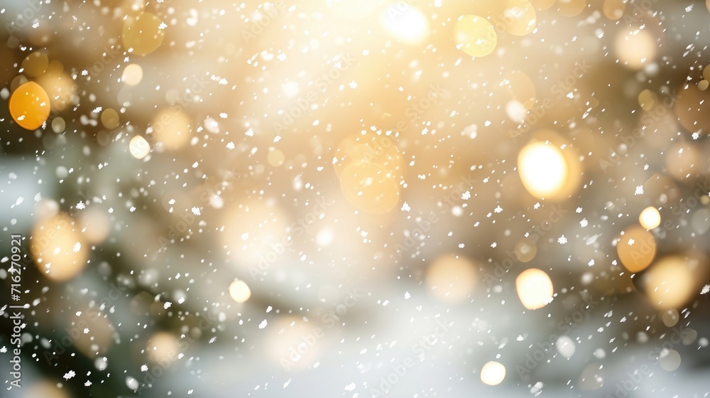 Whimsical, blurred winter wonderland with soft snowfall, setting a tranquil holiday mood, Ai Generated. Whimsical, blurred winter wonderland with soft snowfall, setting a tranquil holiday mood, Ai Generated.