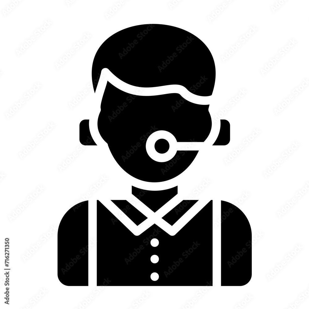 Call Center Agent Icon Style Call Center Agent Icon Style