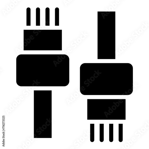 Fiber Optic Connector Icon Style