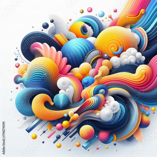 Vibrant bright colors , modern background and naturally associate with positivity. generative AI