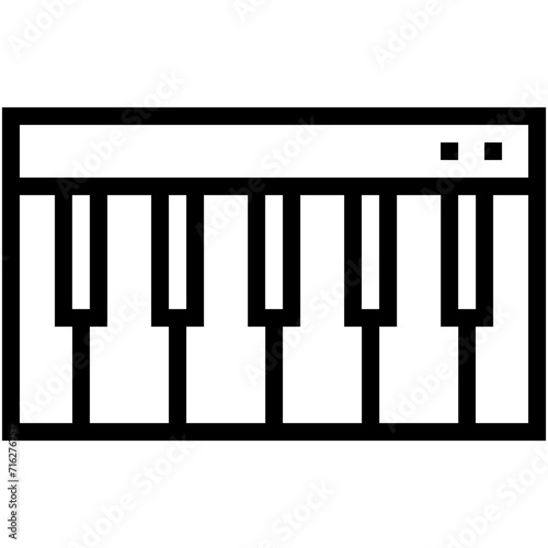 Piano Keyboard Vector Icon