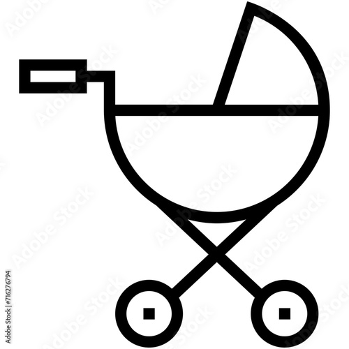 Stroller Vector Icon 