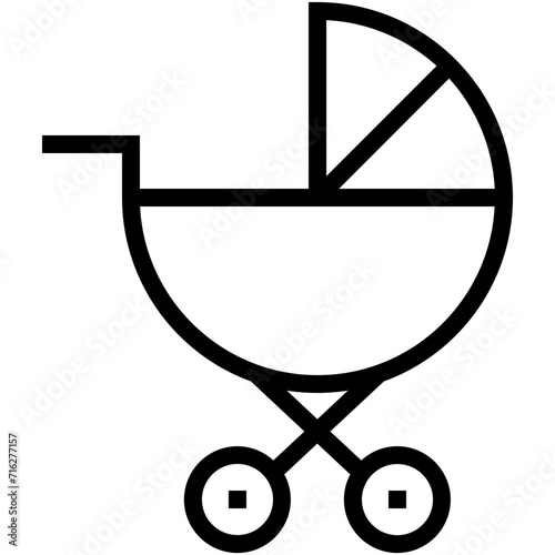 Stroller Vector Icon 