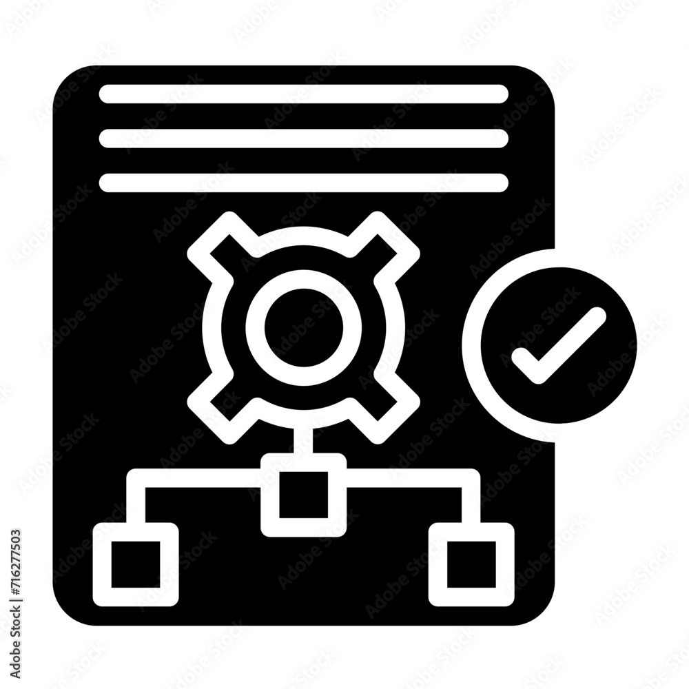 Security Planning and Implementation Icon Style Security Planning and Implementation Icon Style