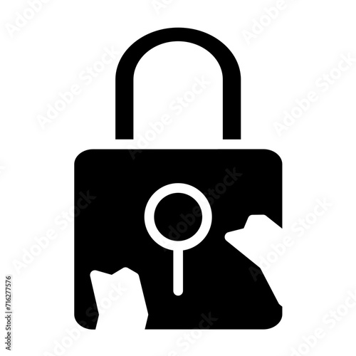 Data Breach Icon Style photo