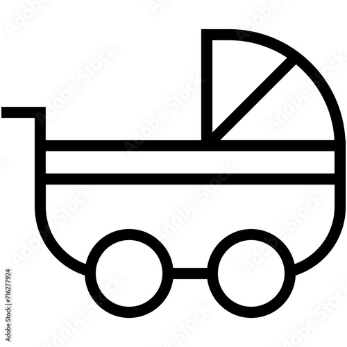 Stroller Vector Icon 
