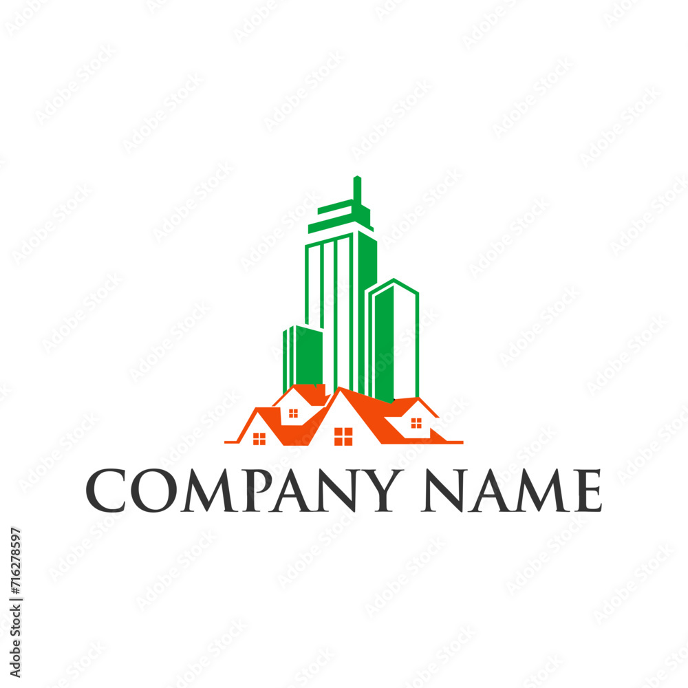 Obraz premium city skyline logo