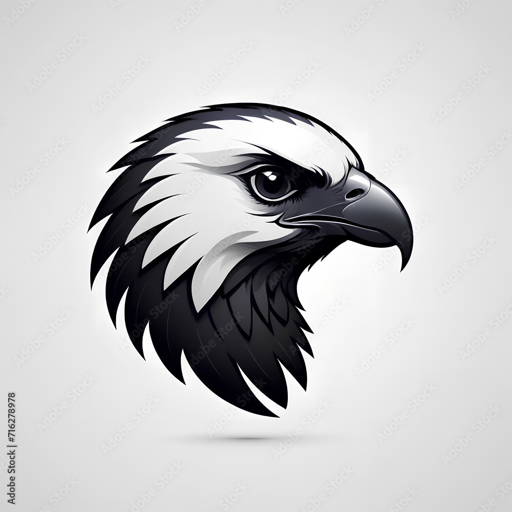 Obraz premium logo black falcon head