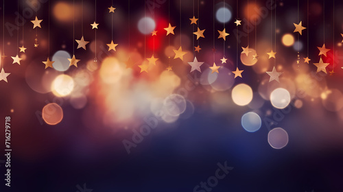 Festive decorative glitter lights background banner, colorful abstract background with glitter