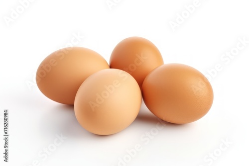 Chicken egg on a white background.