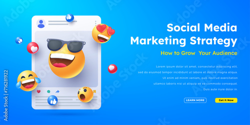 social media emoji marketing illustration