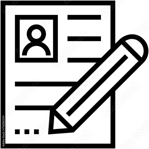 Resume Writing Vector Icon