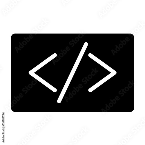 Coding Education Icon Style