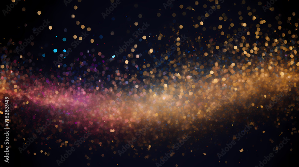 Abstract glitter lights background, blurred bokeh effect