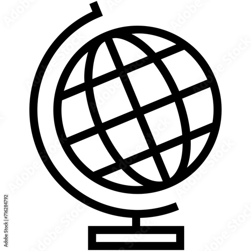 Table Globe Vector Icon