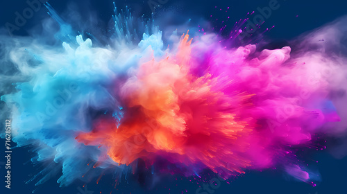 Abstract background of dust explosion for Holi festival, traditional Indian festival