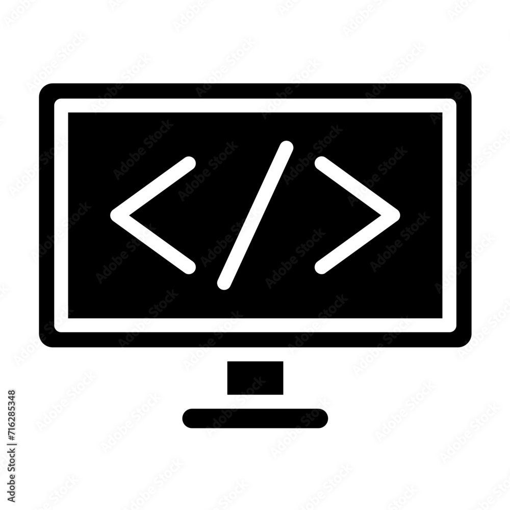 Computer Science Code Icon Style Computer Science Code Icon Style
