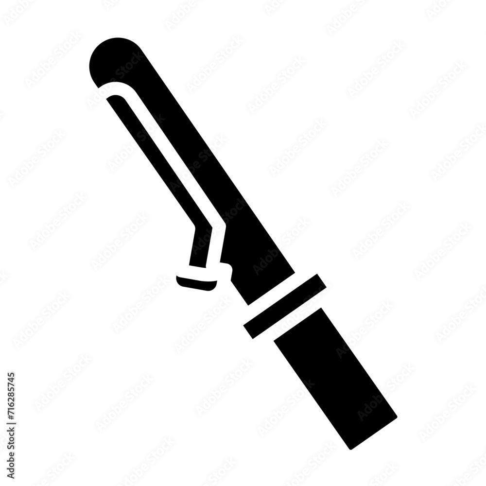 Curling iron Icon Style