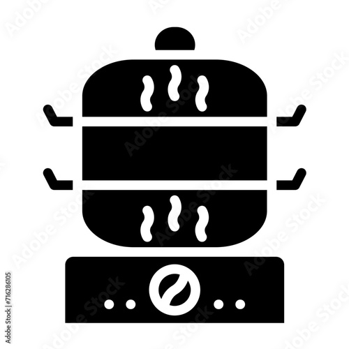 Food steamer Icon Style