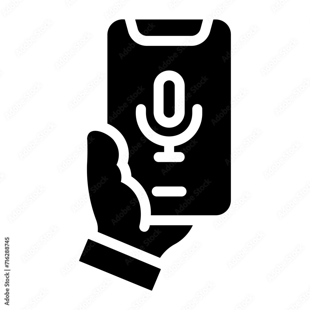 voice recorder Solid icon voice recorder Solid icon