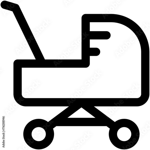Stroller Vector Icon 