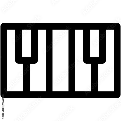 Piano Keyboard Vector Icon
