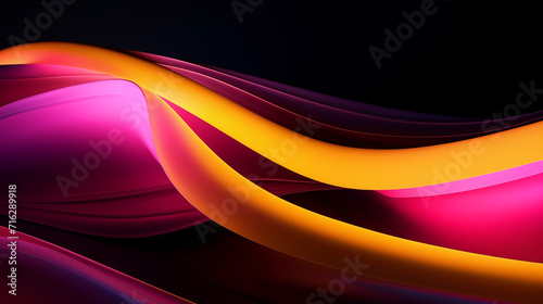 Flowing yellow and pink neon
