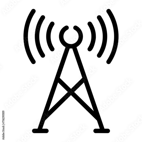 broadcast Line Icon