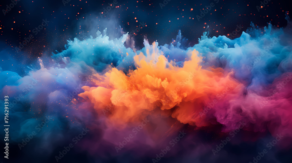 Dust explosion abstract background, Holi background Dust explosion abstract background, Holi background