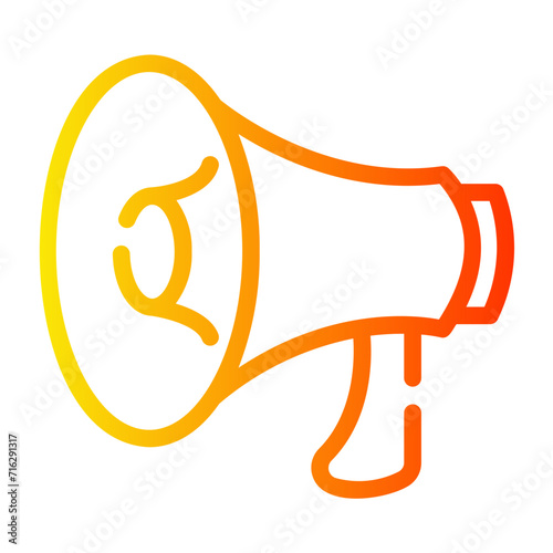 megaphone Line Gradient Icon